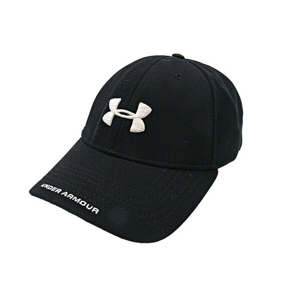 Under Armour Unisex Adults Black White 4 Way Stretch Hat Baseball Cap Black Sz M - Picture 2 of 12